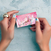 Girly Neon Coral Pearl Opal Glitzer Tropfens Hair Visitenkarte