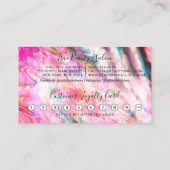 Girly Neon Coral Pearl Opal Glitzer Tropfens Loyal Treuekarte (Rückseite)