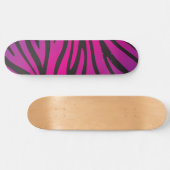 Girly neuer cooler rosa Zebra-Druck-Tierdruck Skateboard (Horizontal)