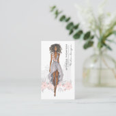 Girly New York Fashion Designer Business Card Visitenkarte (Stehend Vorderseite)