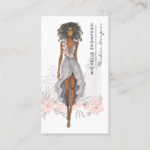Girly New York Fashion Designer Business Card Visitenkarte (Vorderseite)