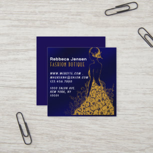 Girly New York Fashion Designer qr Code Quadratische Visitenkarte