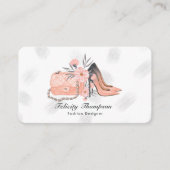 Girly New York Fashion Designer QR Code Visitenkarte (Vorderseite)