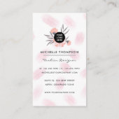 Girly New York Fashion Designer Visitenkarte (Rückseite)