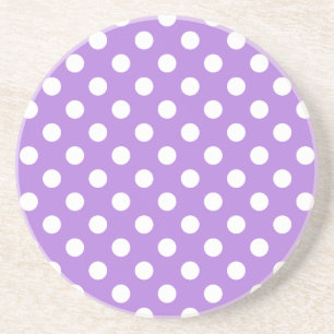 Girly Niedlich Lavender und White Polka Dots Untersetzer