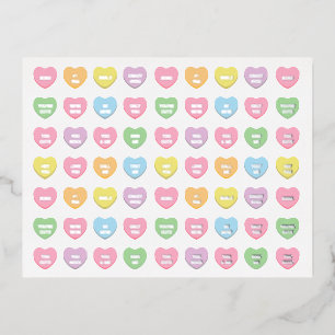 Girly niedlich lustige persönliche Konversation Bo Folien Feiertagspostkarte