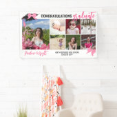 Girly Niedlich Pink Bows 7 Fotos Glückwunsch Gradu Banner (Insitu)