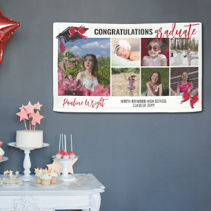 Girly Niedlich Red Bows 7 Fotos Glückwunsch Gradua Banner