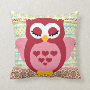 Girly Niedlich Sleepy Owl Kissen