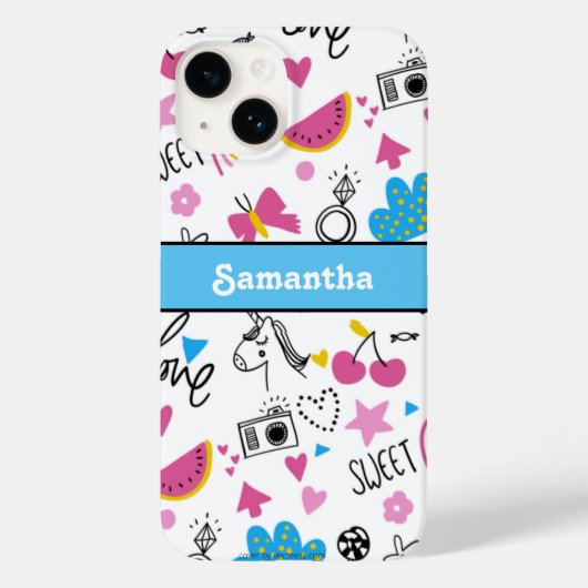 Girly Niedlich Trendy Einfache Hübsche Stilelement Case-Mate iPhone Hülle (Rückseite)