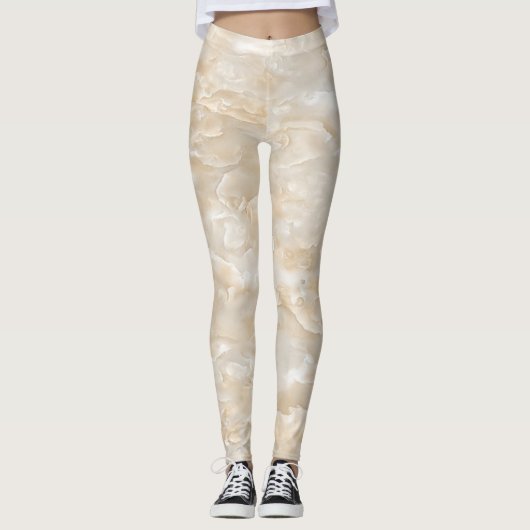Girly Niedlich Trendy Marble Texture Leggings (Vorderseite)