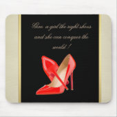 Girly Niedliche, Red High Heels-Motivierend Botsch Mousepad (Vorne)