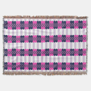 Girly niedliches lila und rosa Muster Decke