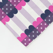 Girly niedliches lila und rosa Muster Fleecedecke (Ecke)