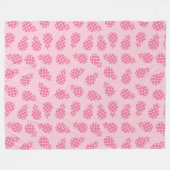 Girly niedliches Sommerpastellrosa-Ananasmuster Fleecedecke (Vorderseite (Horizontal))