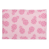 Girly niedliches Sommerpastellrosa-Ananasmuster Kissenbezug (Rückseite)