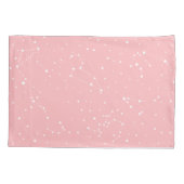 Girly Night Sky Astrologie Pastel Pink White Stars Kissenbezug (Rückseite-Links)