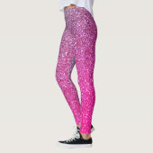 Girly Ombre Pink und Lila Glitzer Leggings (Links)