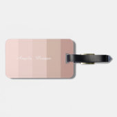 Girly Ombre Striped Monogram Personalisiert Gepäckanhänger (Rückseite horizontal)