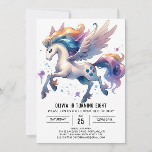 Girly Online Horse Geburtstag Einladung