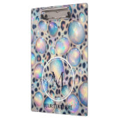 Girly Opal Leopard Print Office School Klemmbrett (Links)