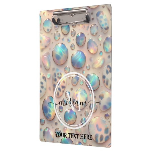 Girly Opal Leopard Print Office School Klemmbrett (Links)