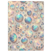 Girly Opal Leopard Print Office School Klemmbrett (Rückseite)