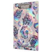 Girly Opal Leopard Print Office School Klemmbrett (Links)