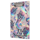 Girly Opal Leopard Print Office School Klemmbrett (Links)