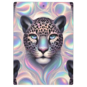 Girly Opal Leopard Print Office School Klemmbrett (Rückseite)