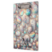 Girly Opal Leopard Print Office School Klemmbrett (Links)