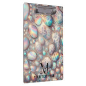 Girly Opal Leopard Print Office School Klemmbrett (Rechts)