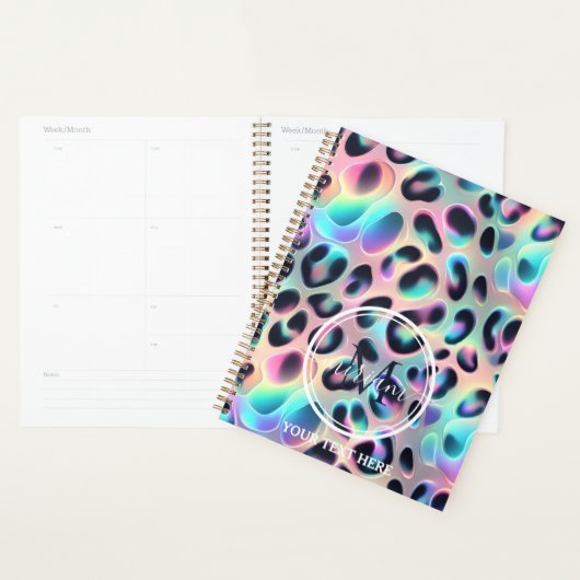 Girly Opal Leopard Print Office School Planer (Anzeige)