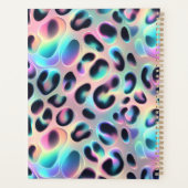 Girly Opal Leopard Print Office School Planer (Rückseite)