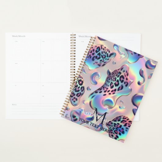 Girly Opal Leopard Print Office School Planer (Anzeige)