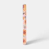 Girly Orange Bloral Rosa Botanisch Samsung Galaxy Hülle (Linke Seite)