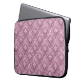 Girly Orchid Pink Damask Muster Laptopschutzhülle (Vorderseite Links)