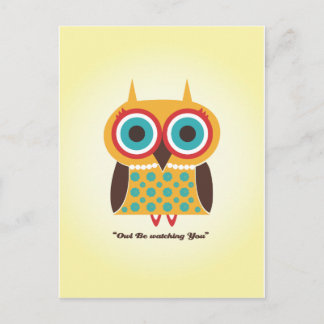 Girly Owl Postkarte