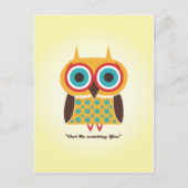 Girly Owl Postkarte (Vorderseite)