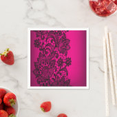 Girly paris fuchsia Vintage Spitze Serviette (Beispiel)