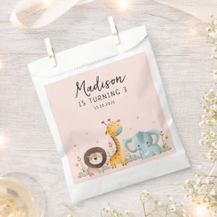 Girly Party Wild Animals Geburtstag Geschenktütchen