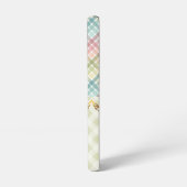 Girly Pastel and Green Plaid Gold Doves Faith Samsung Galaxy Hülle (Linke Seite)