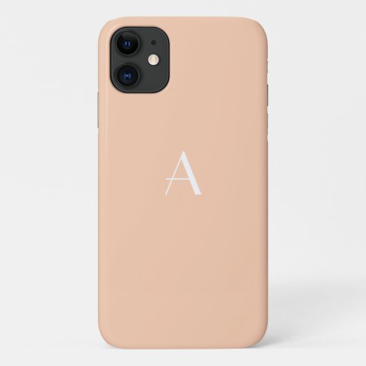 Girly Pastel Apricot iPhone6 Fall mit Monogramm Case-Mate iPhone Hülle (Rückseite)