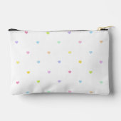 Girly Pastel Hearts Pattern Pouch Zubehörtasche (Rückseite)