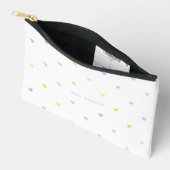 Girly Pastel Hearts Pattern Pouch Zubehörtasche (Offen)