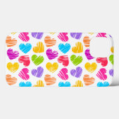 Girly pastel Liebe Herz Muster Case-Mate iPhone Hülle (Rückseite (Horizontal))