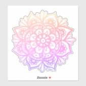 Girly Pastel Mandala Blume Aufkleber (Blatt)