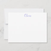 Girly Pastel Ombre Gold Glitzer Mermaid Monogram Mitteilungskarte (Rückseite)