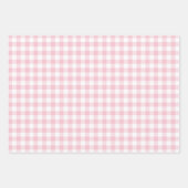 Girly Pastel Pink Gingham Kariert Multi Geschenkpapier Set (Vorderseite)