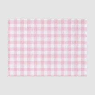 Girly Pastel Pink Gingham Kariert Seidenpapier